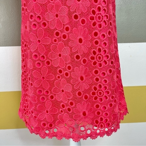 Kate Spade Pink Peach Sherbet Floral Lace Business Wedding Cute Feminine Dress 2 - Picture 10 of 16